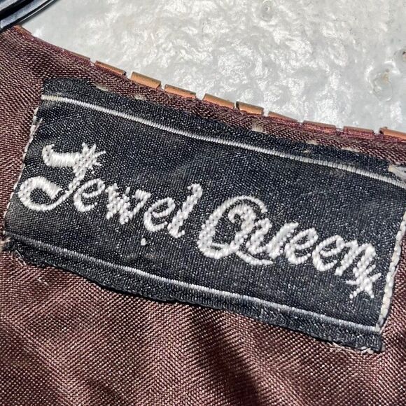 Vintage Women's Jewel Queen Sequined Beaded %100 Silk Plus Size Top 1X - Picture 3 of 8